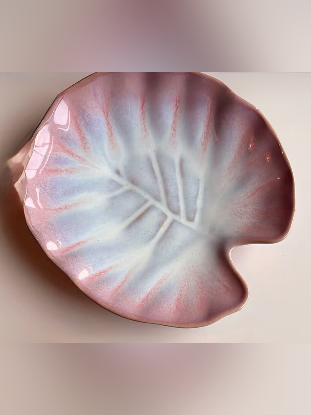 NEW Anthropologie Lilypad Portuguese Stoneware Canape Plate, Purple